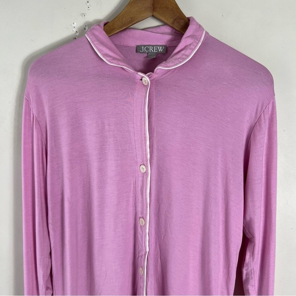 J. Crew Eco dreamiest long-sleeve pajama set in Pink Super Soft Stretchy SZ XS - Picture 6 of 13